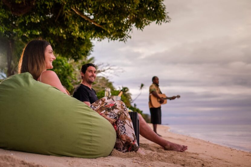 fiji lomani couple beach - Romantic Getaway Destinations This Summer fiji-lomani-resort-couple-beach