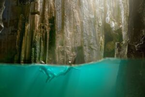 Swimming in the Sawa-I-Lau Caves, Fiji Islands