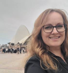 Stephanie at the Sydney Opera House Australia rotated - Stephanie