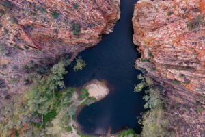 Aerial view of West MacDonnell Ranges, Central Australia