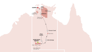 Australia Outback Safari Tour Map