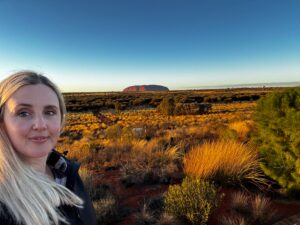 Sarah at Uluru, Australia